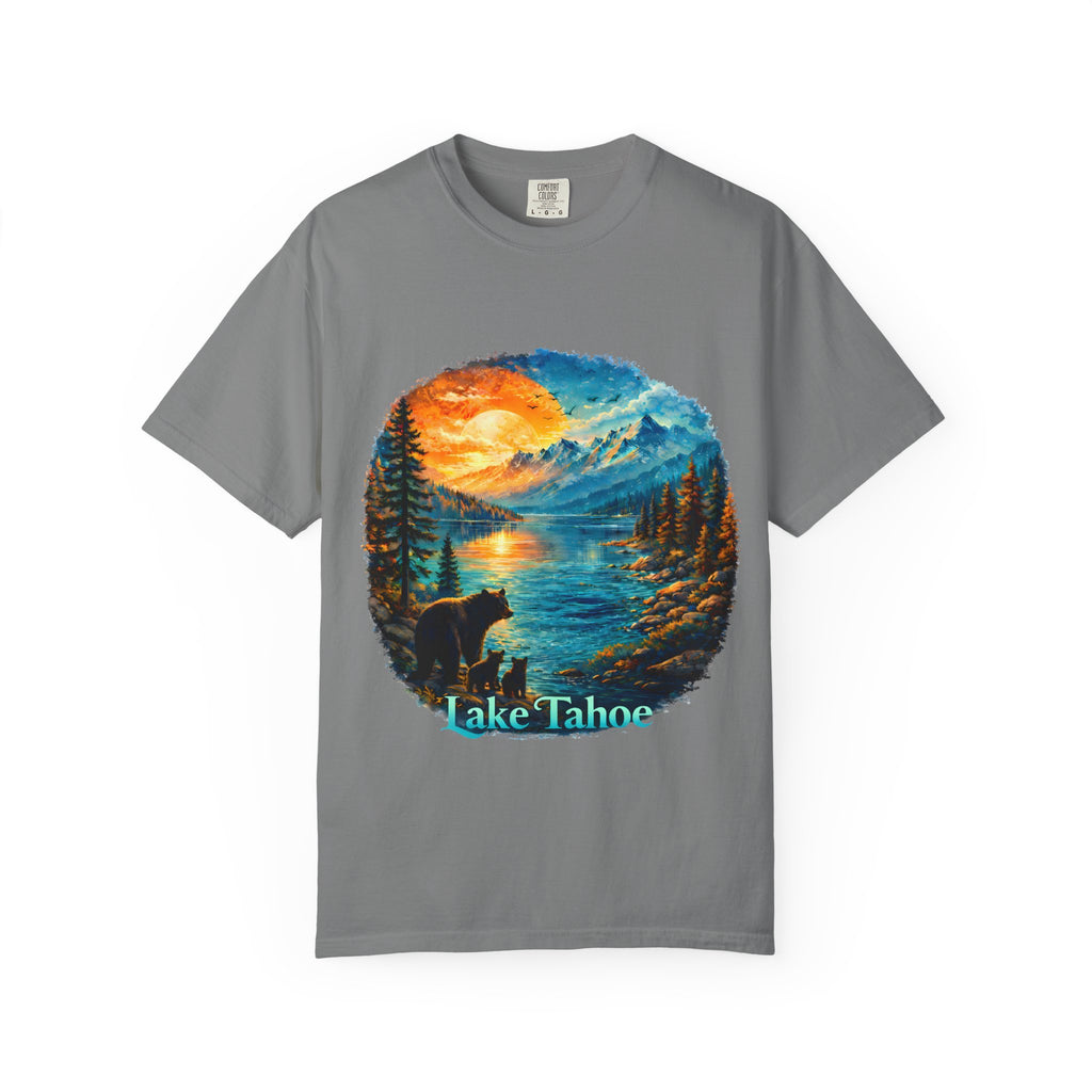 Lake Tahoe Sunset Bear T-Shirt