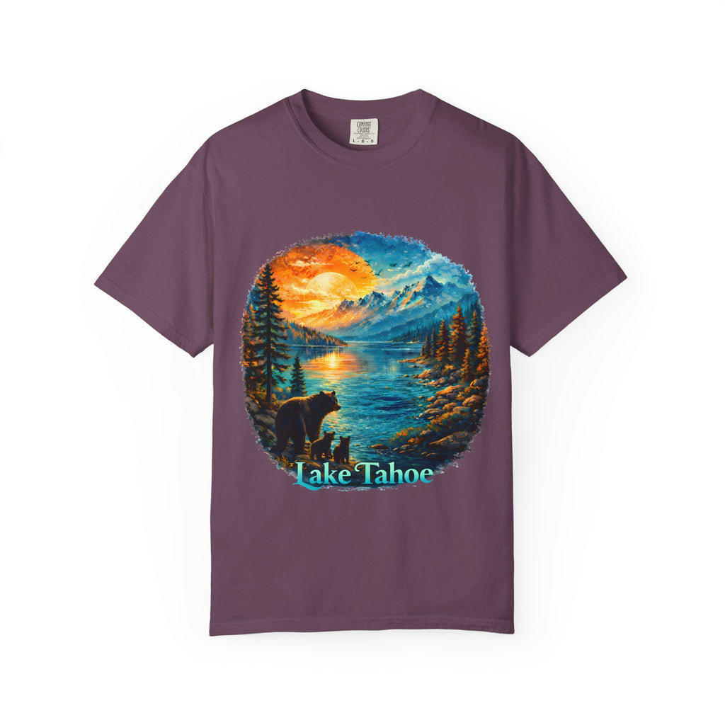 Lake Tahoe Sunset Bear T-Shirt