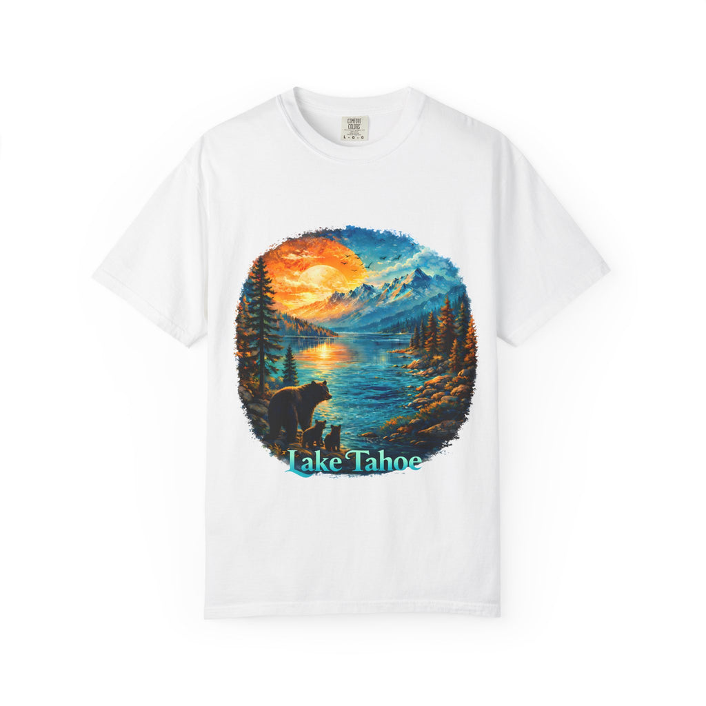 Lake Tahoe Sunset Bear T-Shirt