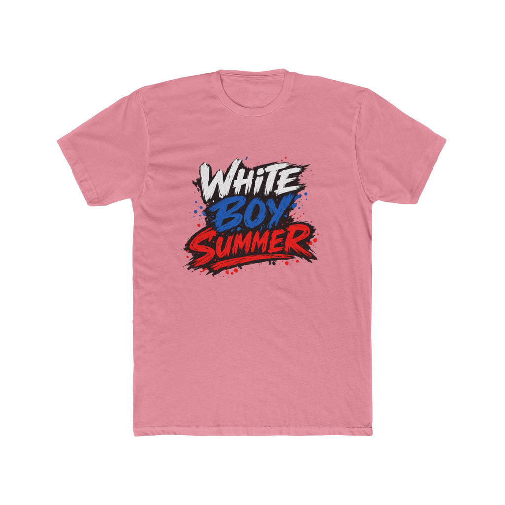 White Boy Summer T-Shirt — Retro Red White Blue Graphic Tee