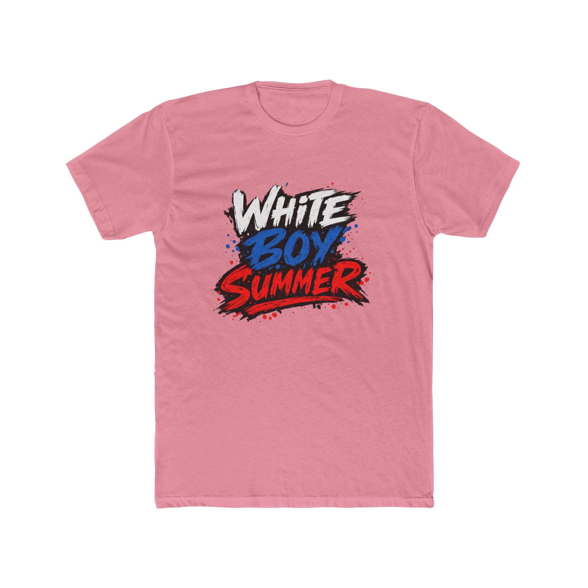 White Boy Summer T-Shirt — Retro Red White Blue Graphic Tee