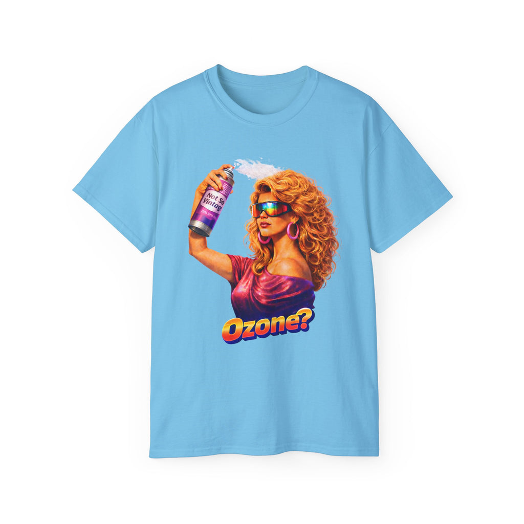 Retro 80s hair Spray Girl "Ozone?" Graphic Tee