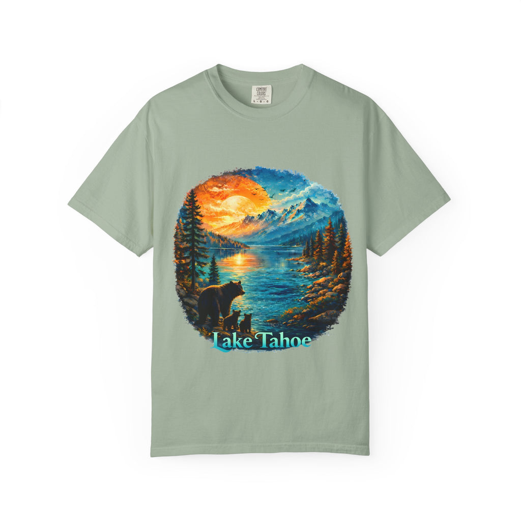 Lake Tahoe Sunset Bear T-Shirt