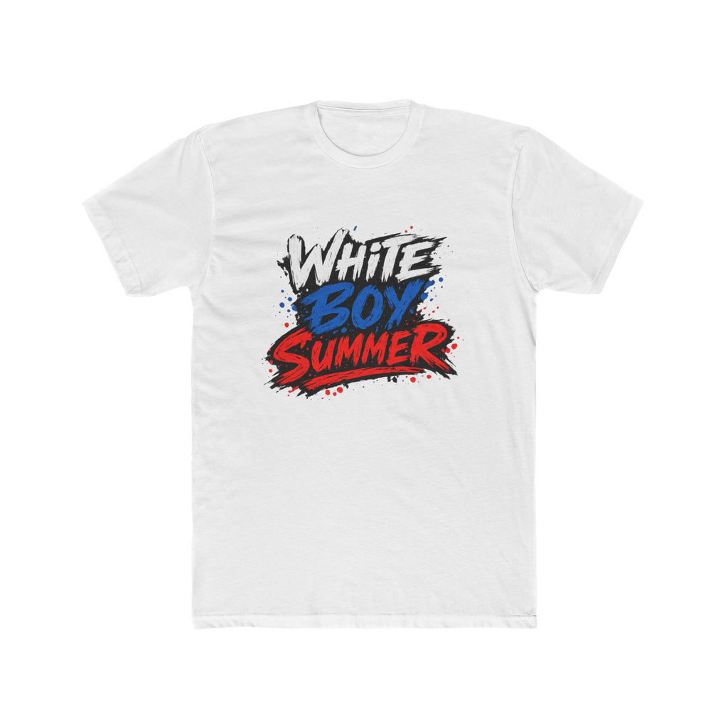 White Boy Summer T-Shirt — Retro Red White Blue Graphic Tee