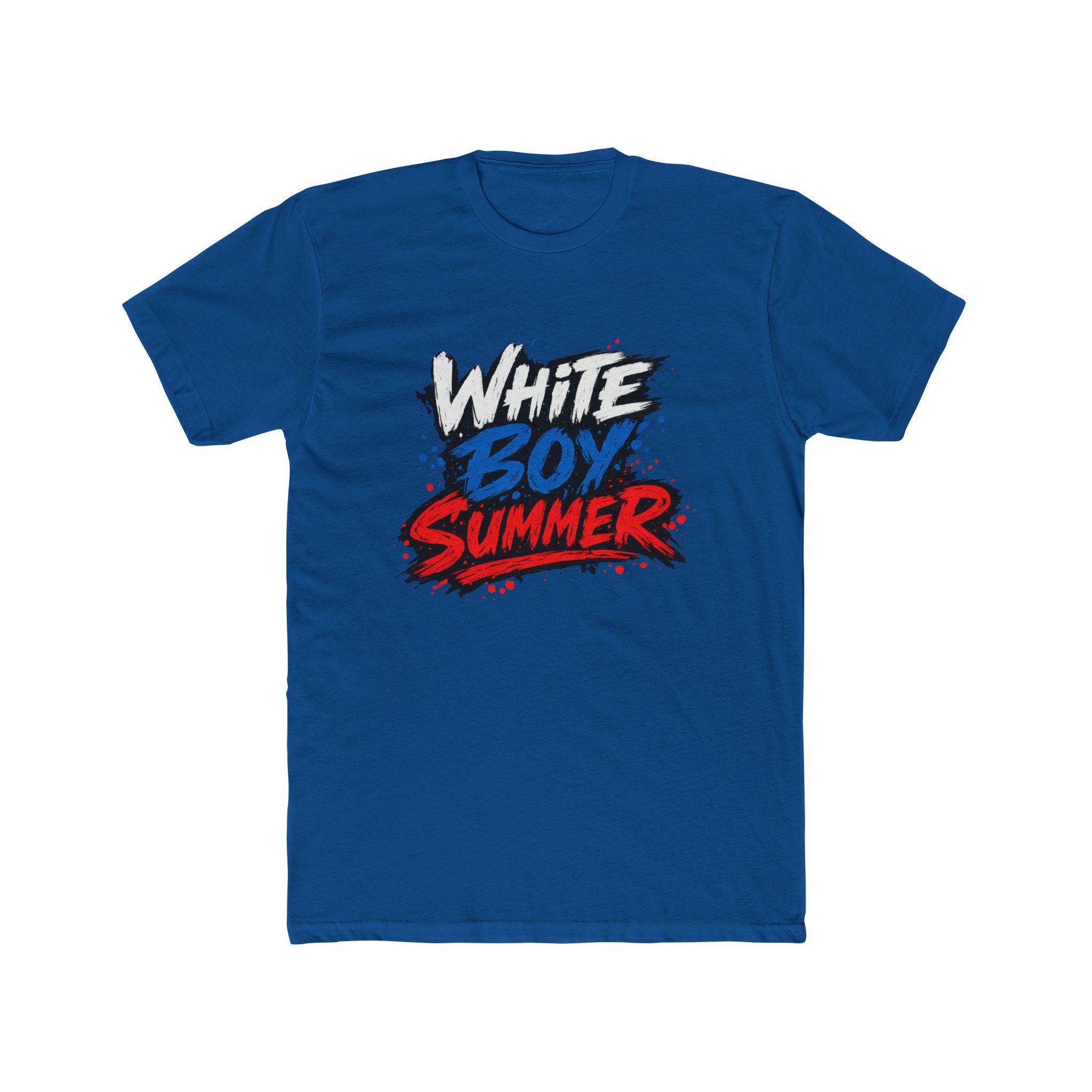 White Boy Summer T-Shirt — Retro Red White Blue Graphic Tee