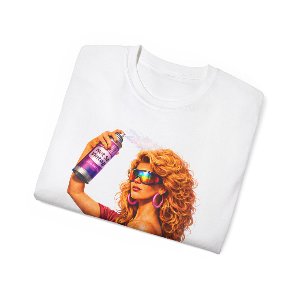 Retro 80s hair Spray Girl "Ozone?" Graphic Tee