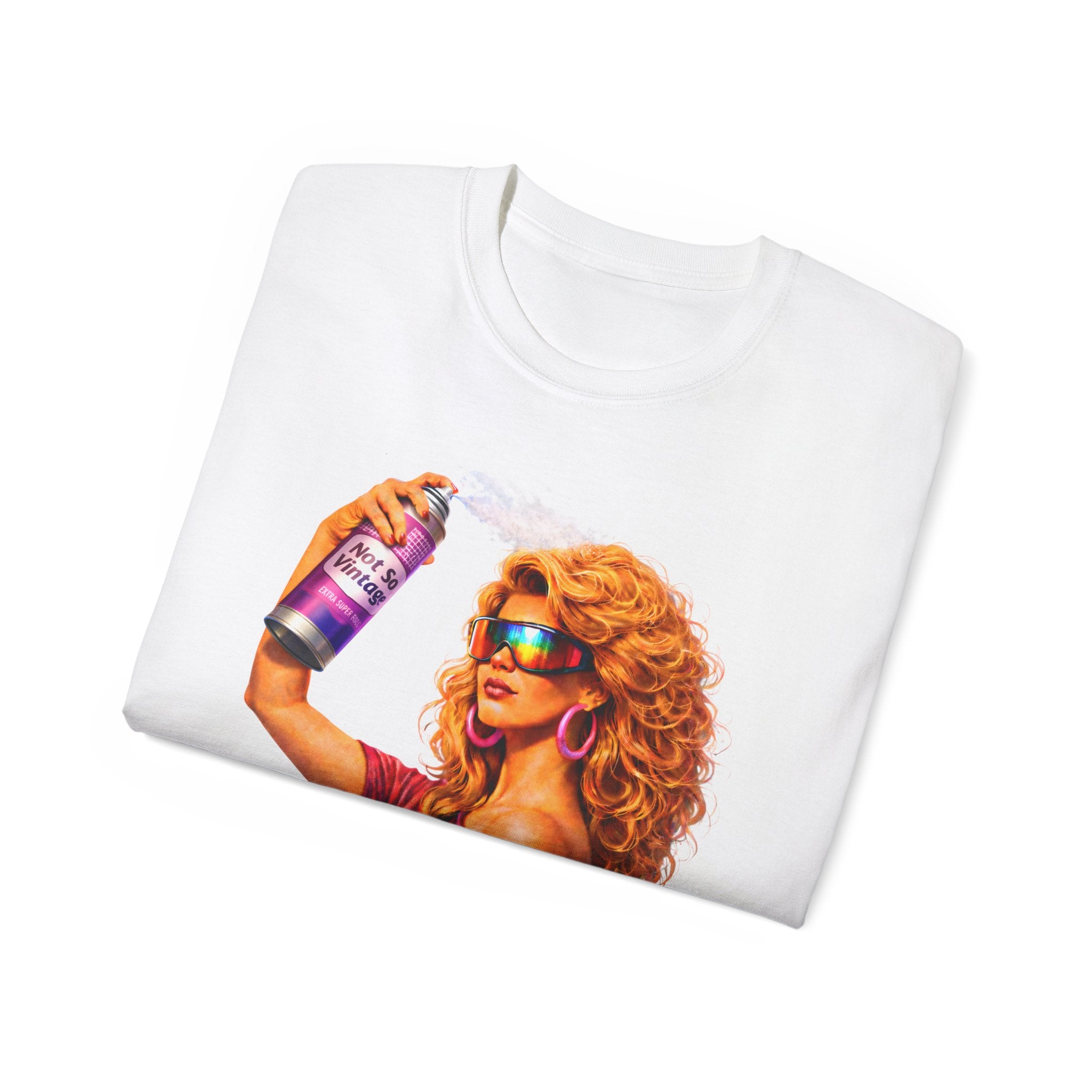 Retro 80s hair Spray Girl "Ozone?" Graphic Tee