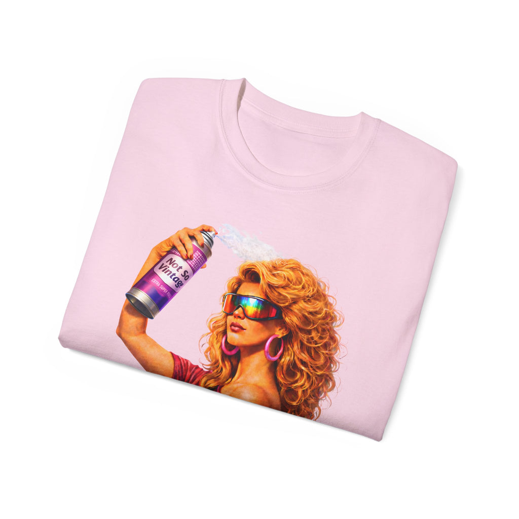 Retro 80s hair Spray Girl "Ozone?" Graphic Tee