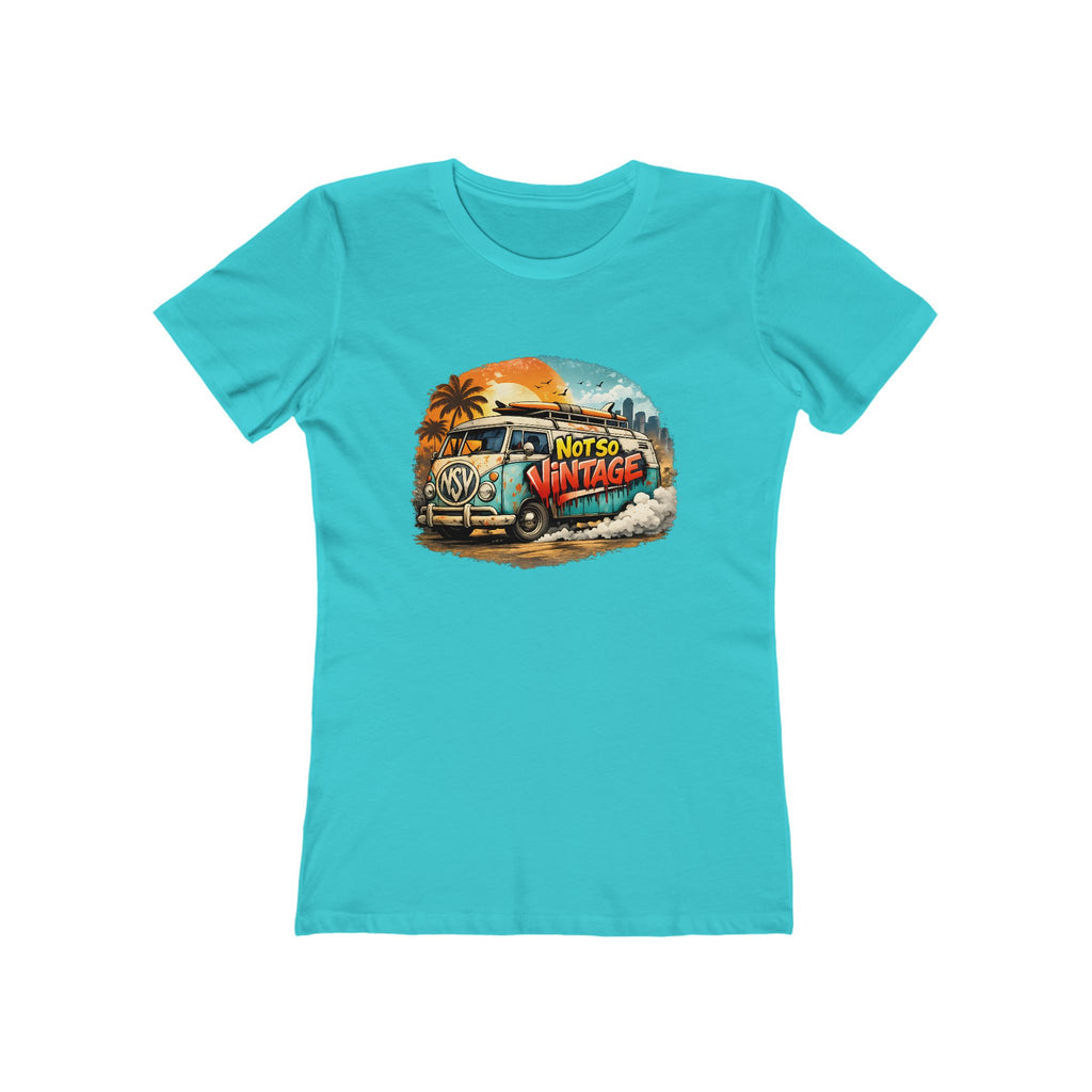 Retro Surf Van Women's Boyfriend tee "Not So Vintage"