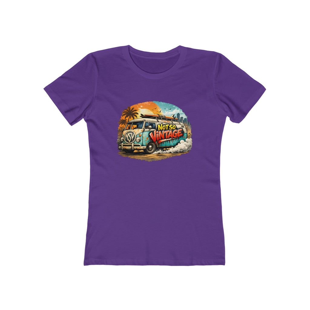 Retro Surf Van Women's Boyfriend tee "Not So Vintage"