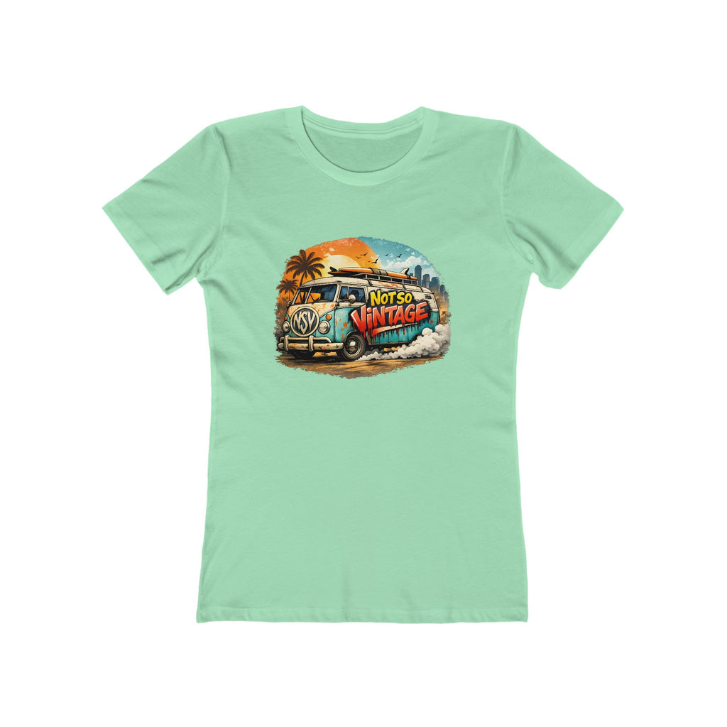 Retro Surf Van Women's Boyfriend tee "Not So Vintage"