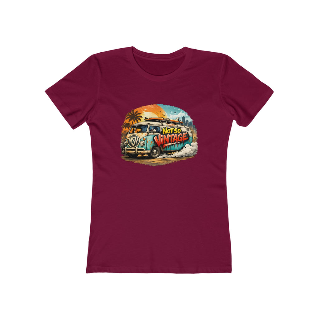 Retro Surf Van Women's Boyfriend tee "Not So Vintage"