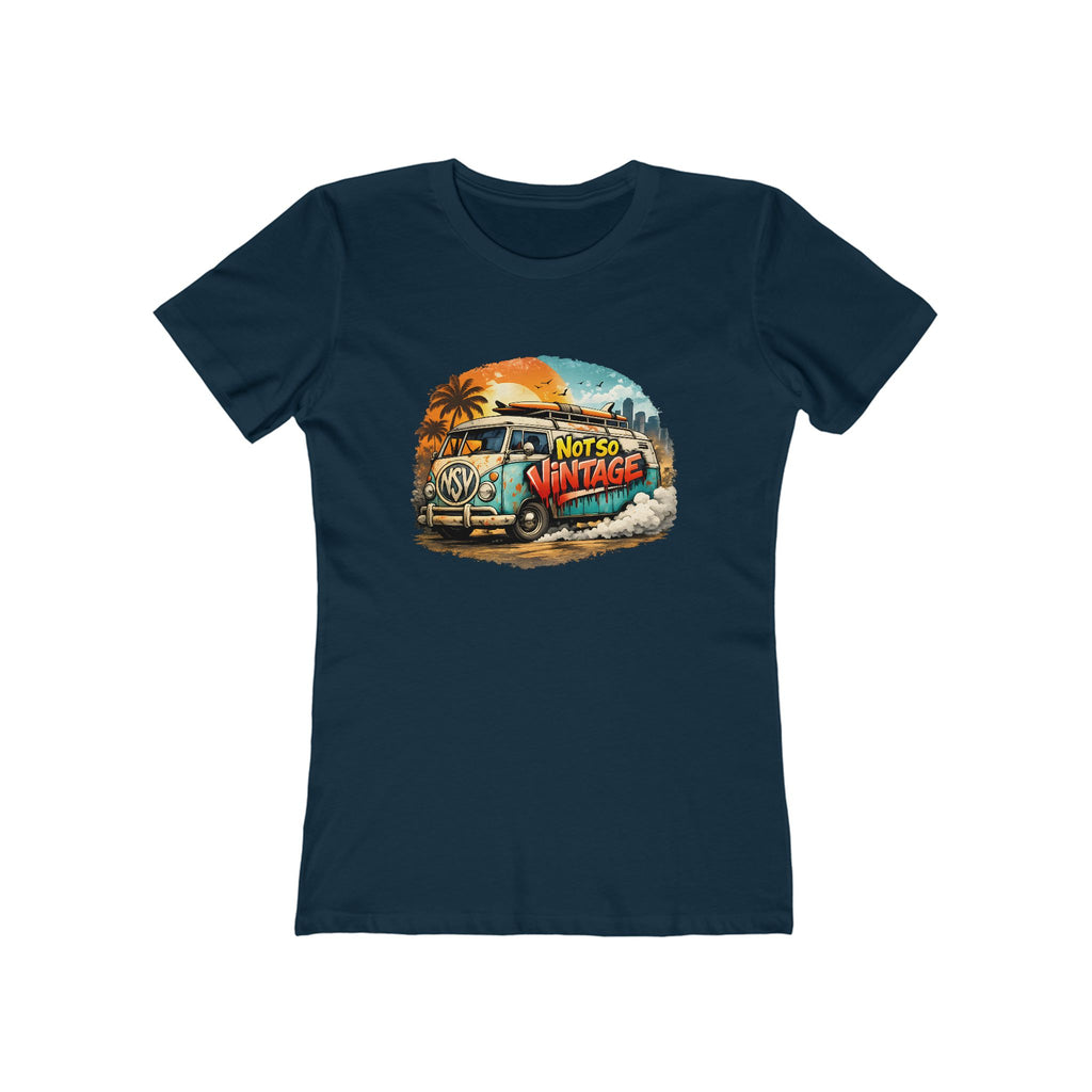 Retro Surf Van Women's Boyfriend tee "Not So Vintage"