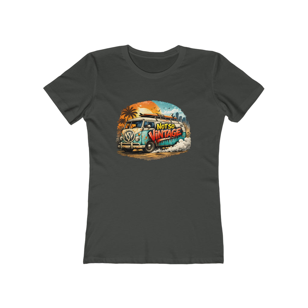 Retro Surf Van Women's Boyfriend tee "Not So Vintage"