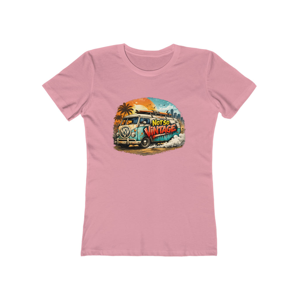 Retro Surf Van Women's Boyfriend tee "Not So Vintage"