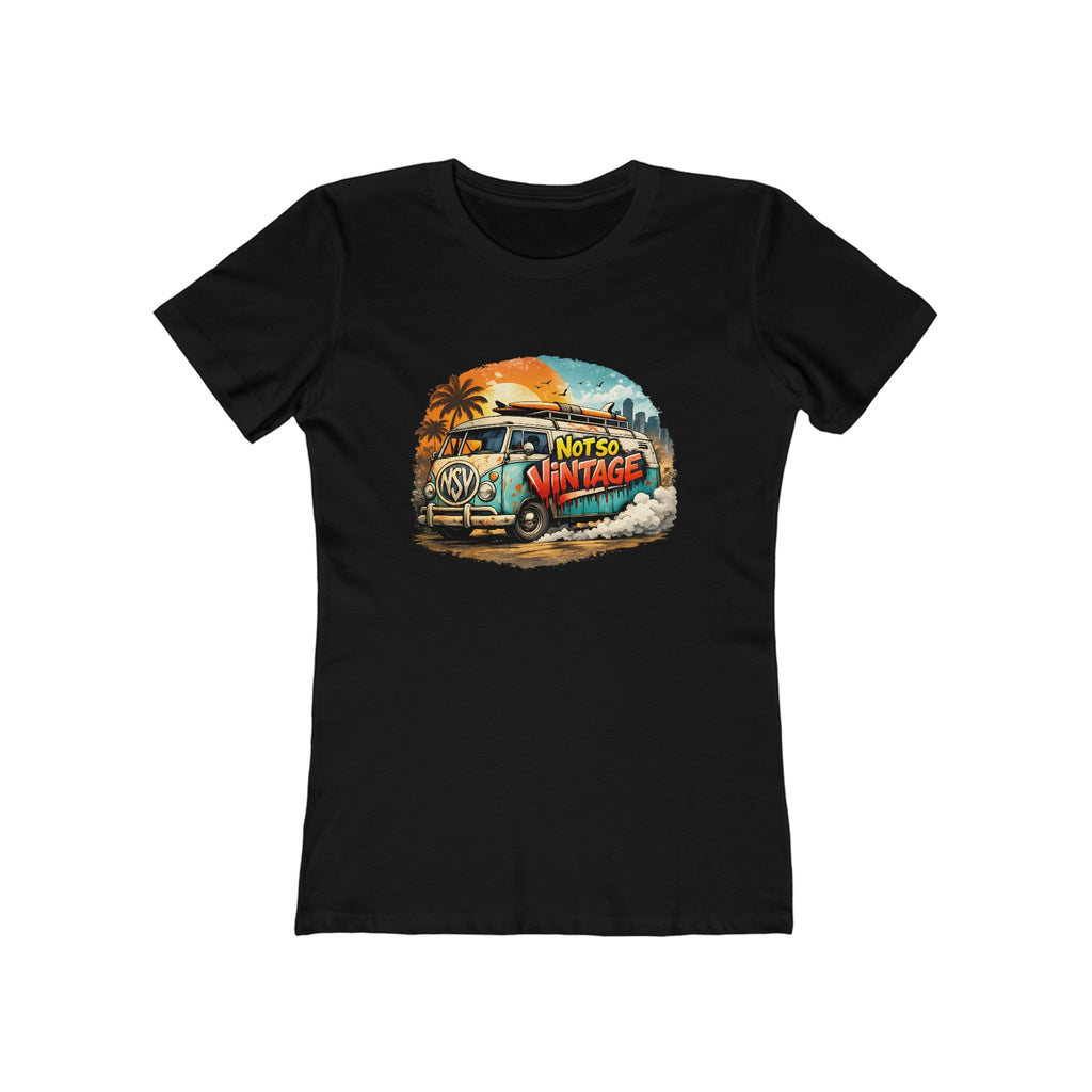 Retro Surf Van Women's Boyfriend tee "Not So Vintage"