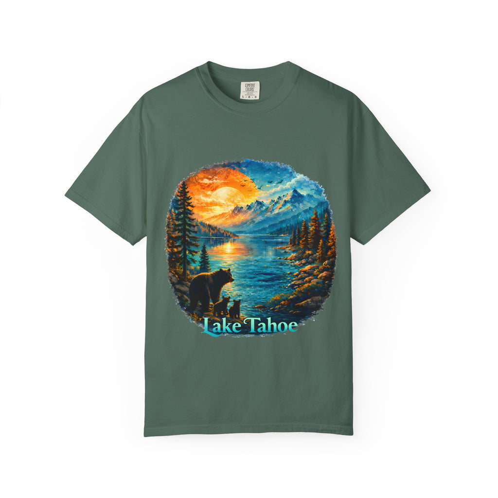 Lake Tahoe Sunset Bear T-Shirt