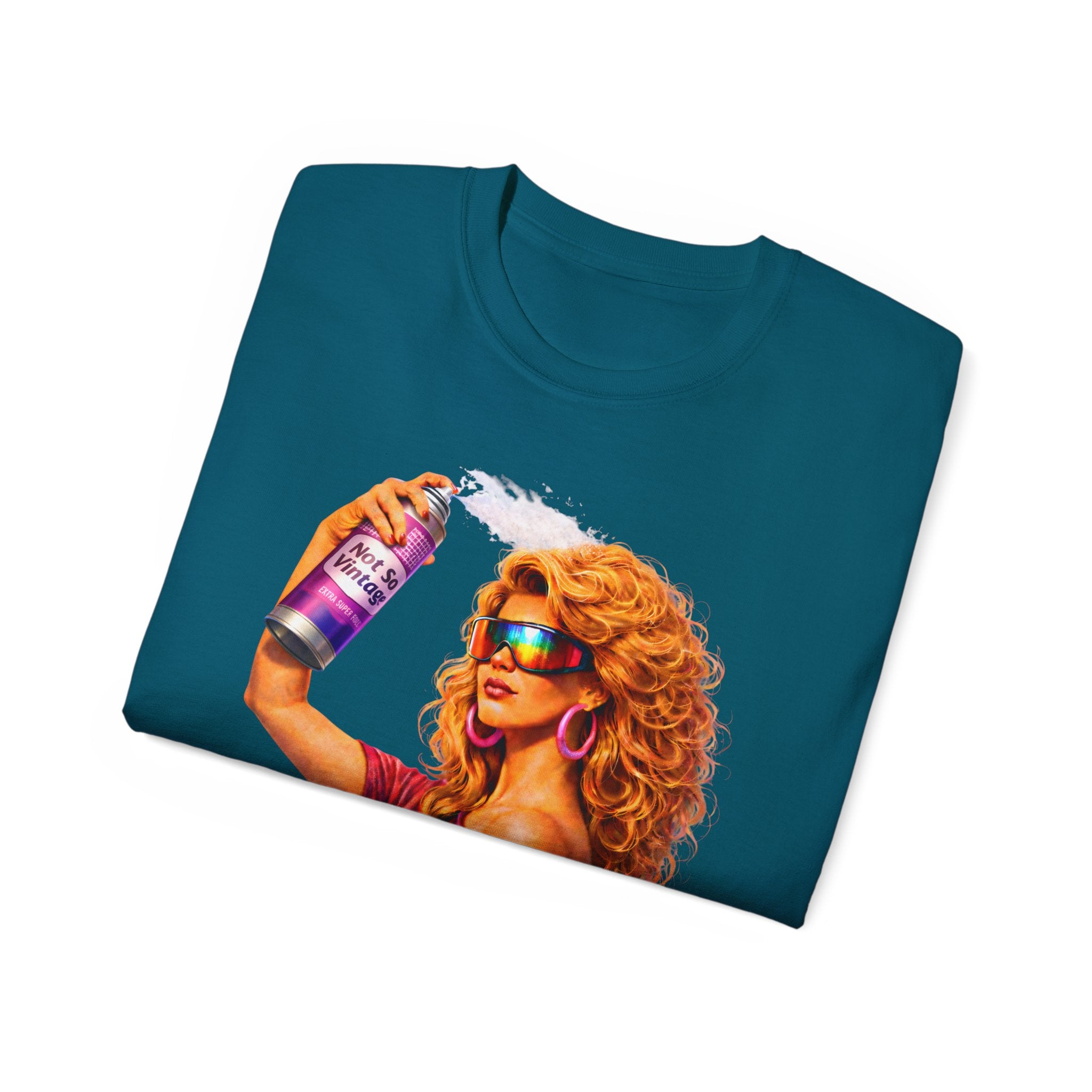 Retro 80s hair Spray Girl "Ozone?" Graphic Tee