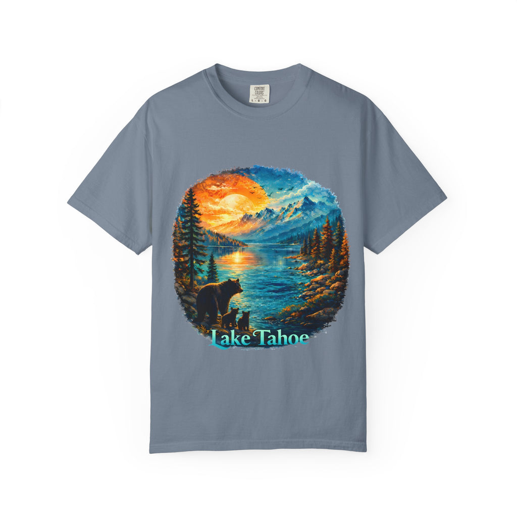 Lake Tahoe Sunset Bear T-Shirt
