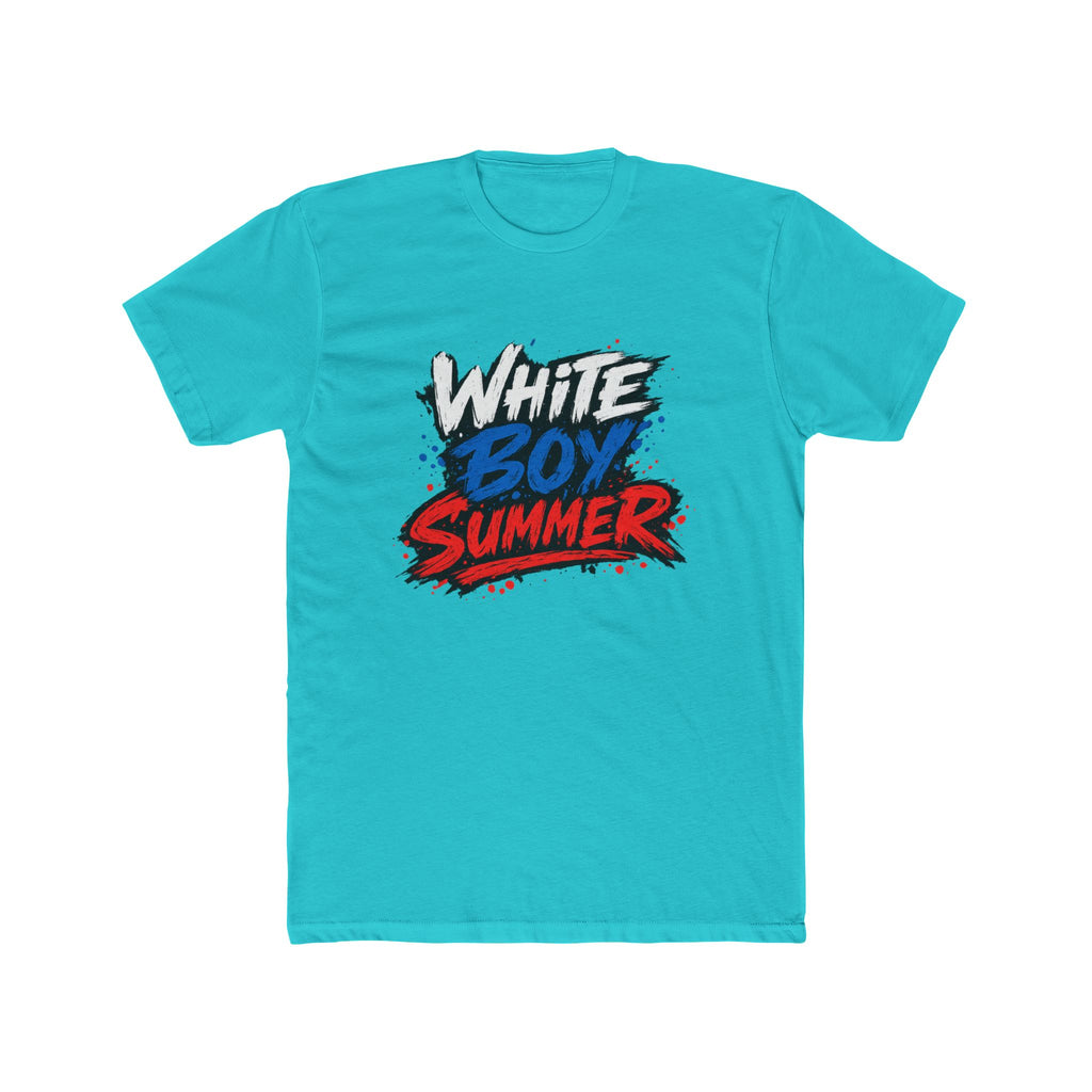 White Boy Summer T-Shirt — Retro Red White Blue Graphic Tee
