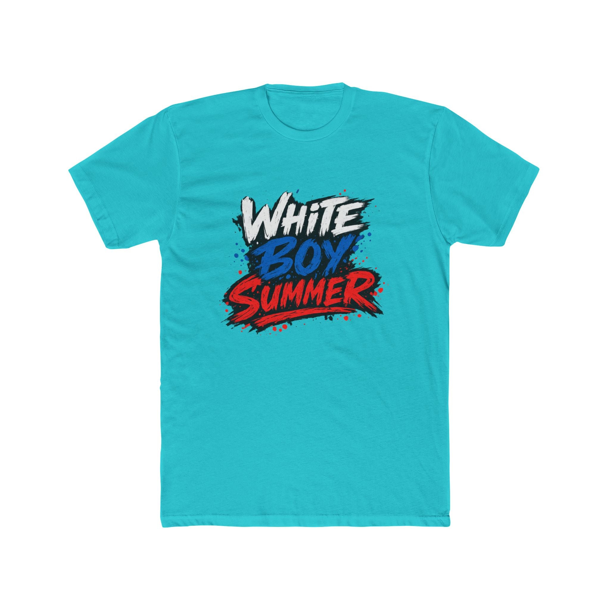 White Boy Summer T-Shirt — Retro Red White Blue Graphic Tee