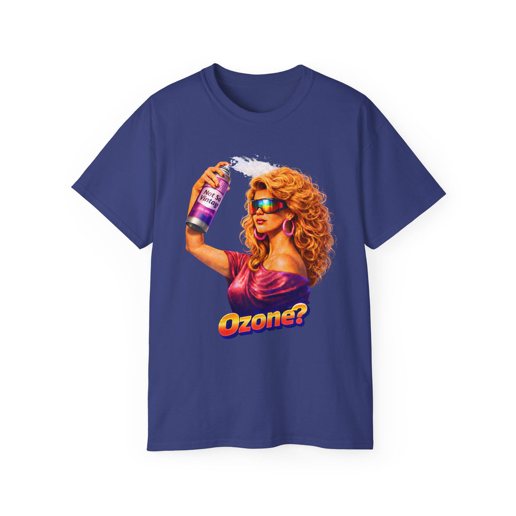 Retro 80s hair Spray Girl "Ozone?" Graphic Tee