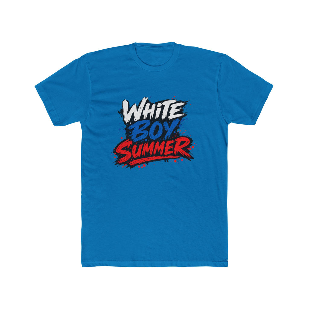 White Boy Summer T-Shirt — Retro Red White Blue Graphic Tee