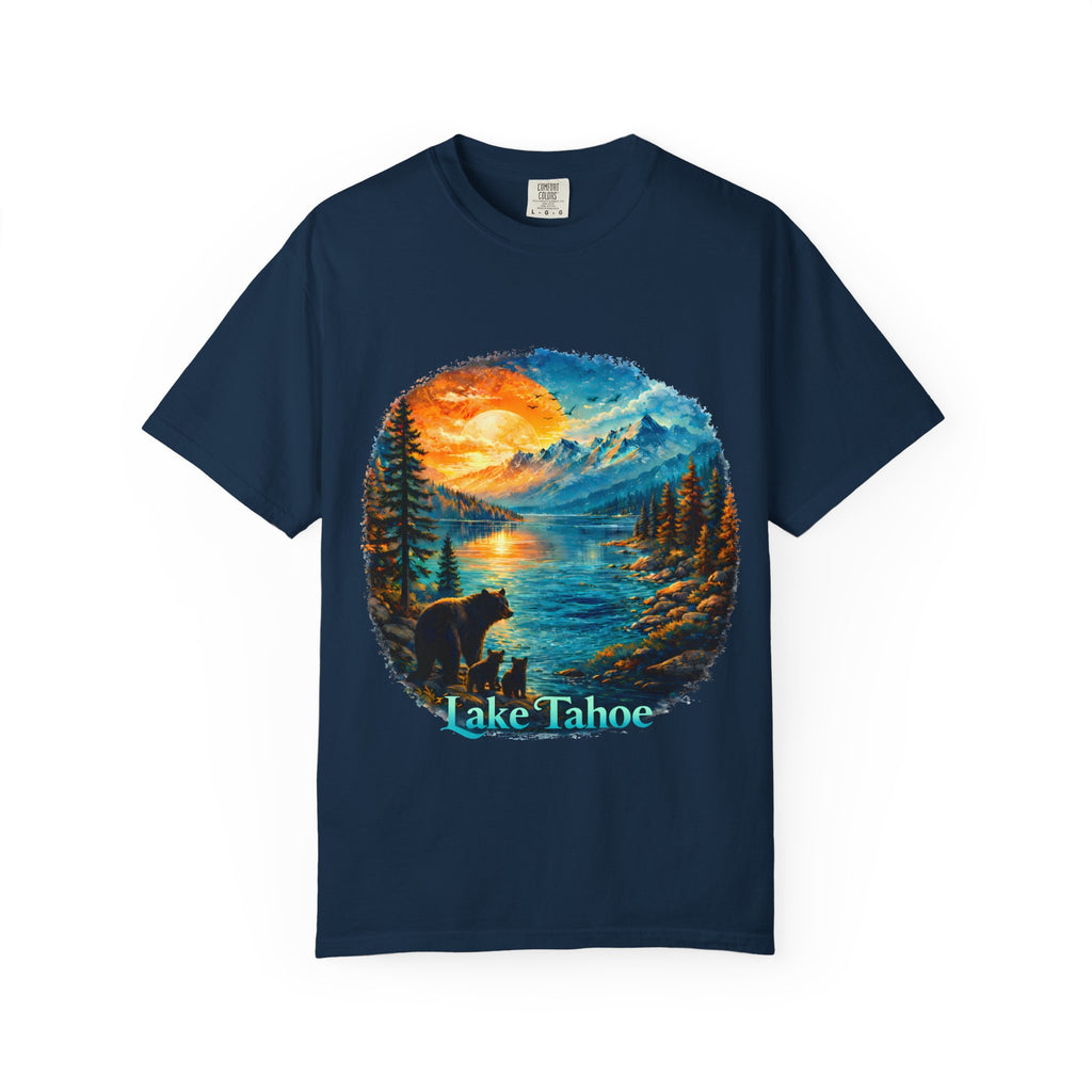 Lake Tahoe Sunset Bear T-Shirt