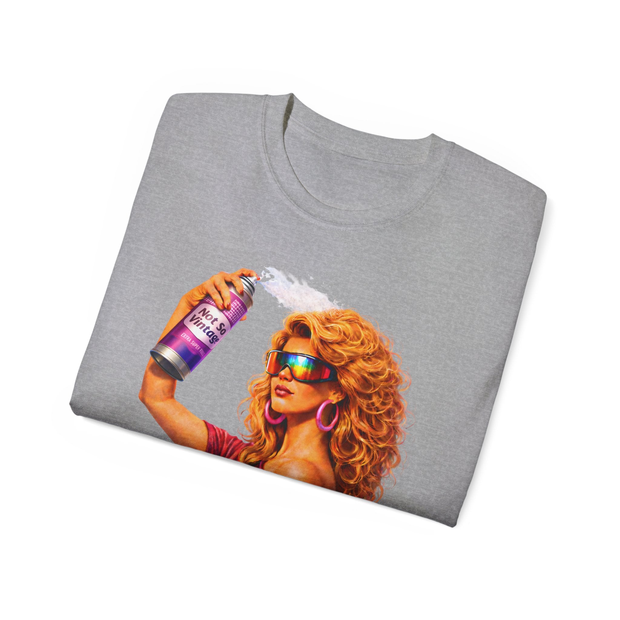 Retro 80s hair Spray Girl "Ozone?" Graphic Tee