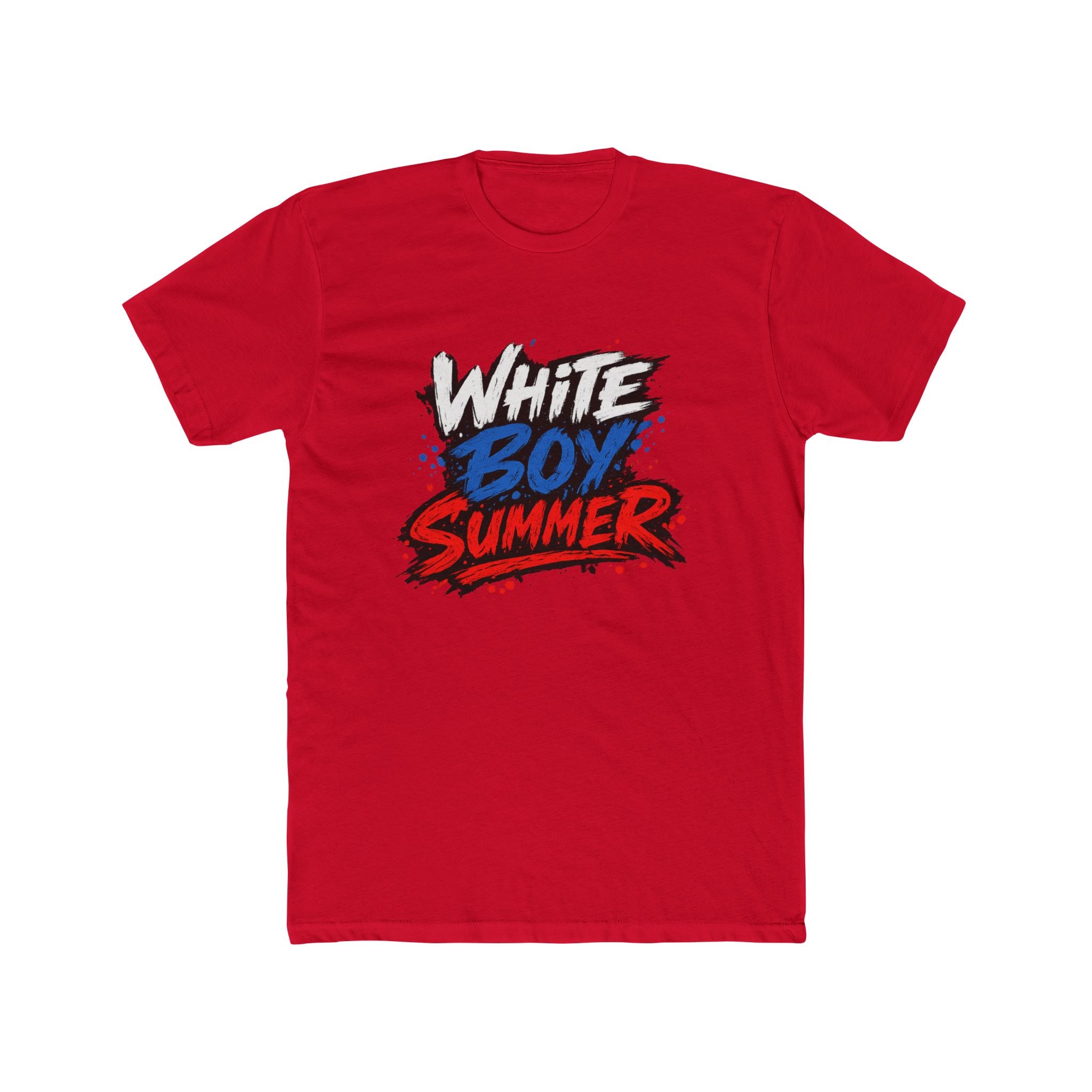 White Boy Summer T-Shirt — Retro Red White Blue Graphic Tee