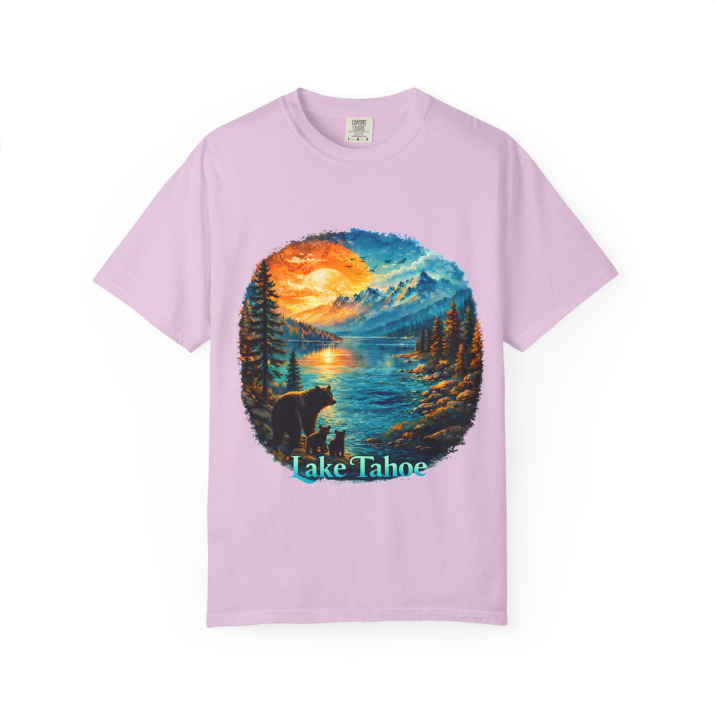 Lake Tahoe Sunset Bear T-Shirt