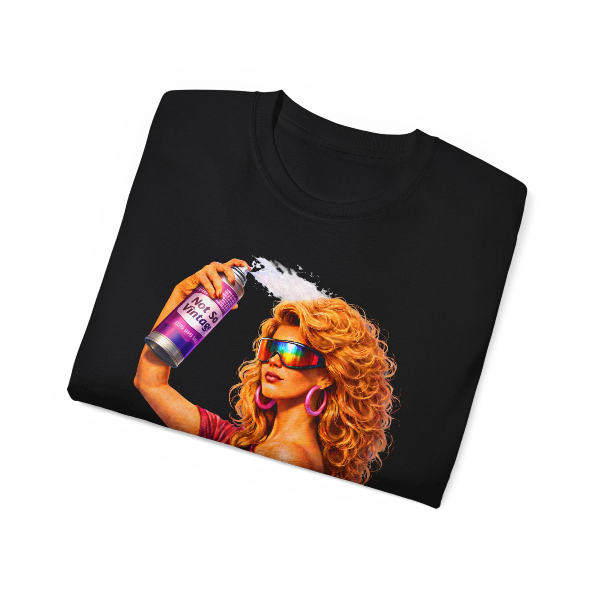 Retro 80s hair Spray Girl "Ozone?" Graphic Tee