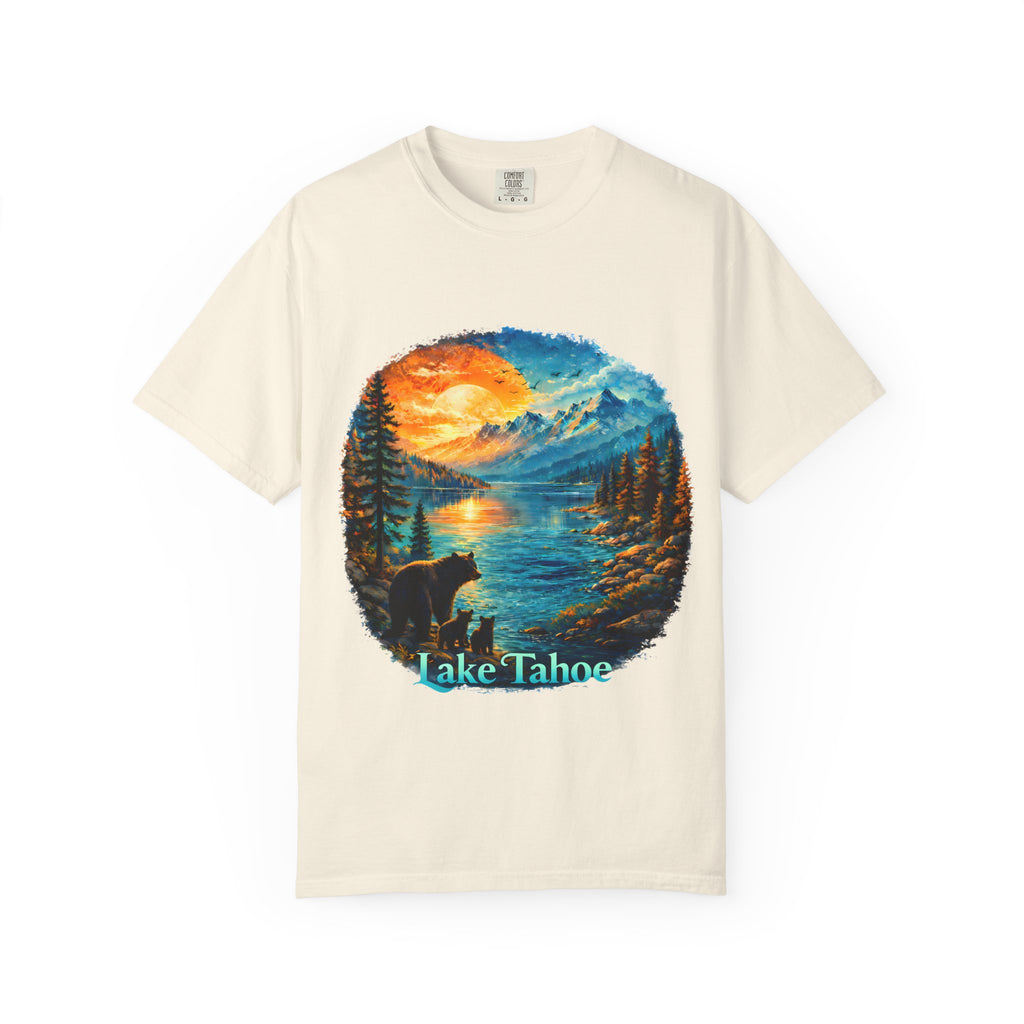 Lake Tahoe Sunset Bear T-Shirt