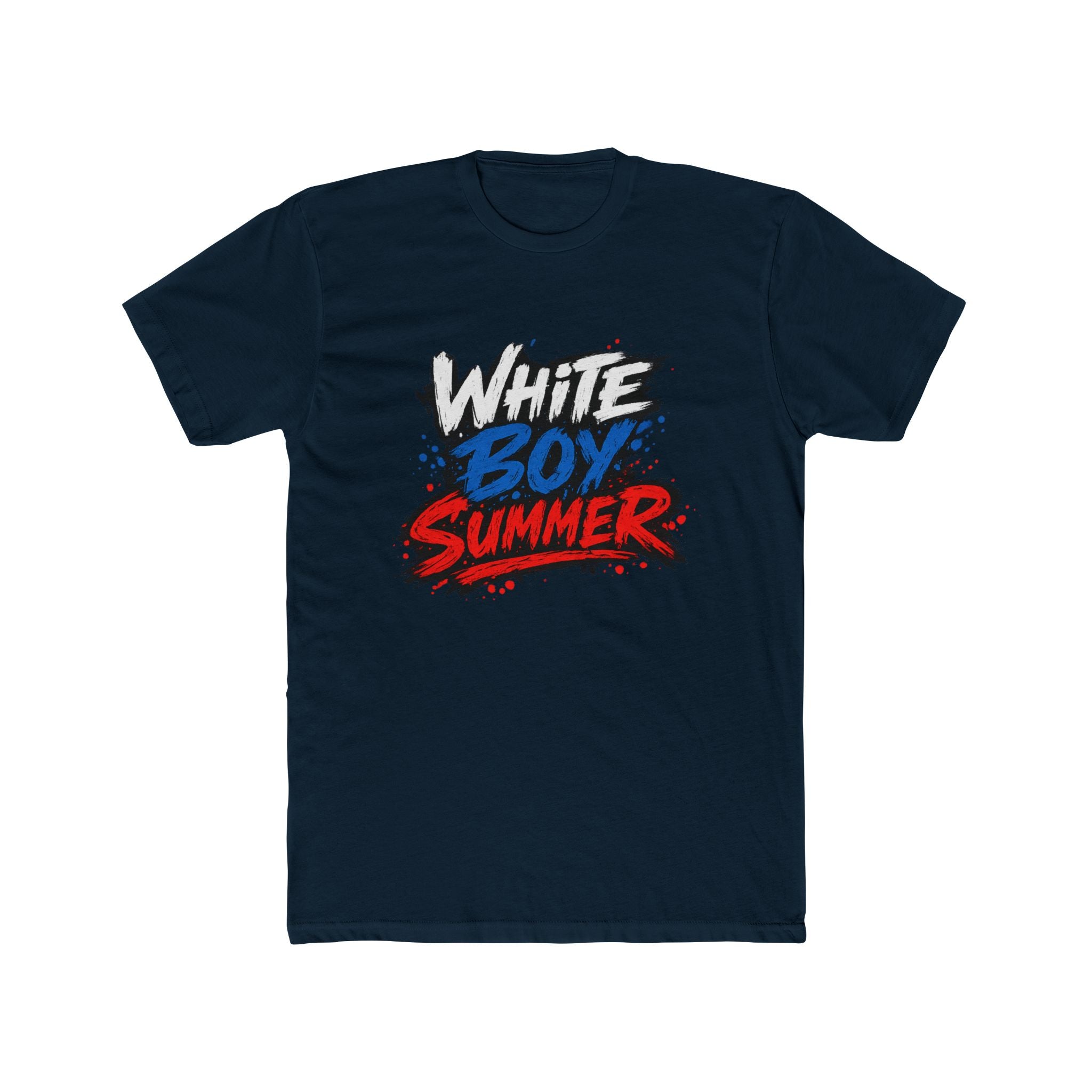 White Boy Summer T-Shirt — Retro Red White Blue Graphic Tee